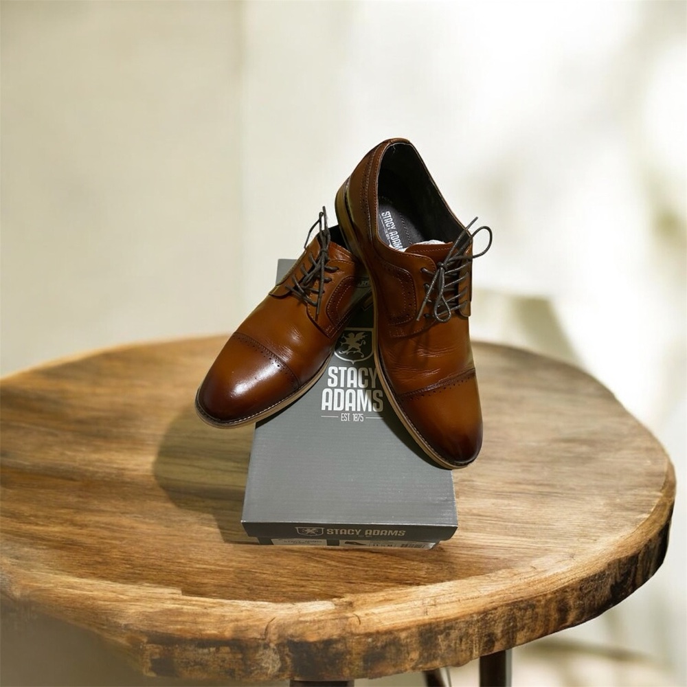 Stacy Adams Men's Tan Leather Oxfords